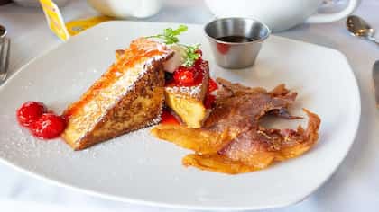 Scooping Out The French From The French Toast And Eating It In 5 Different Ways