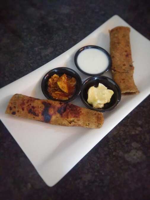 Leftover Dal Paratha