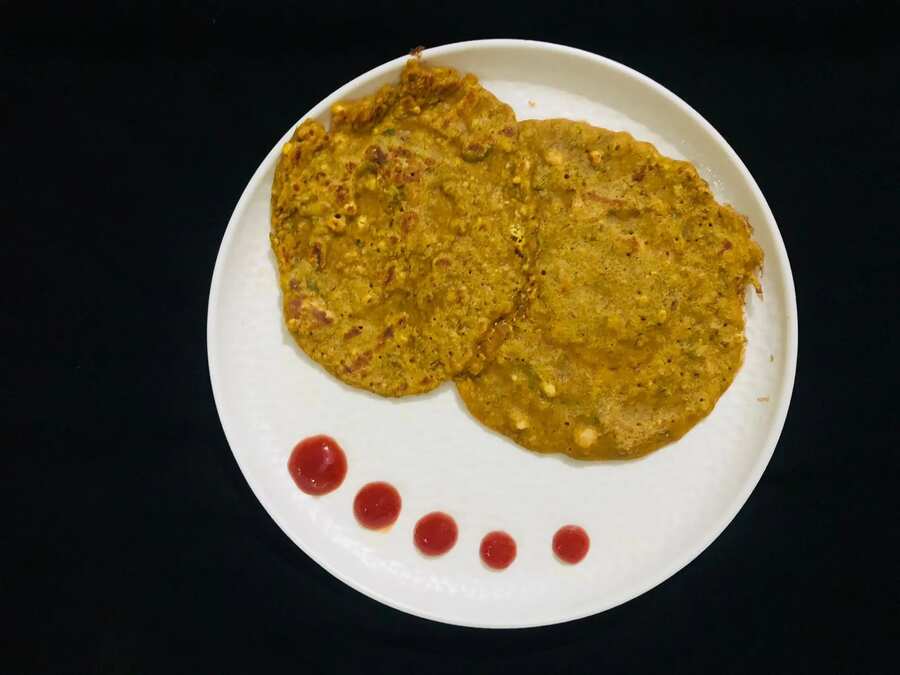 Healthy chila with left over dal