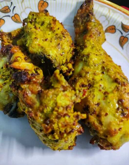 Mustard poppy tandoori chicken