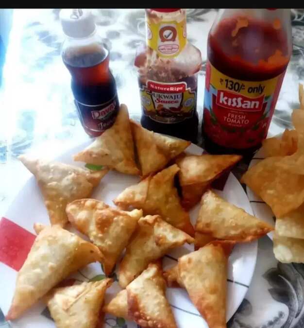 Paneer bhurji ring samosa
