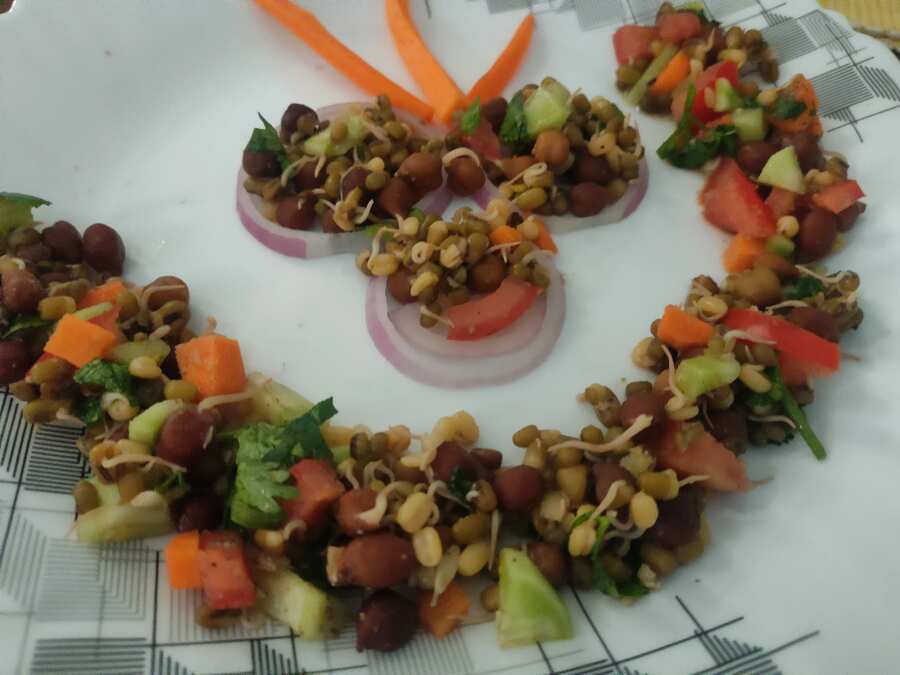 Black chana moong dal chaat