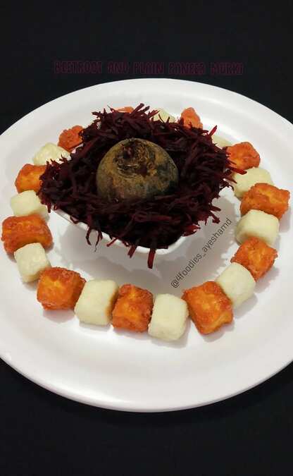 Beetroot And Plain Paneer Murki Recipe