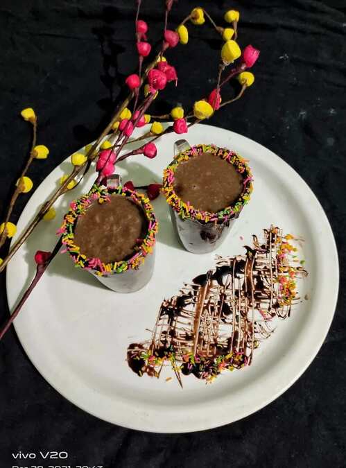 Mix fruit chocolate smoothies