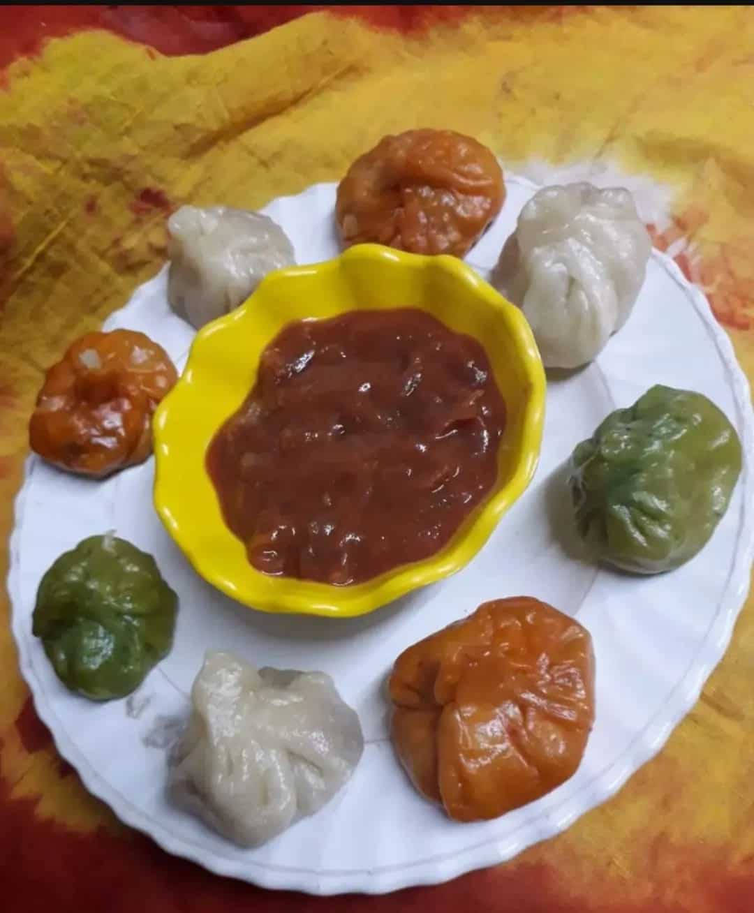 How to make Multi Coloured Momos Recipe