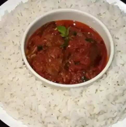 Rice and stew