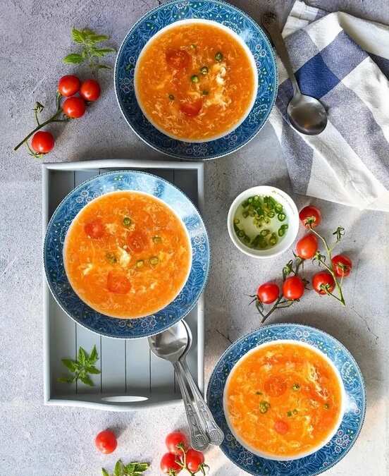 Tomato Egg Drop Soup
