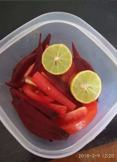 Healthy beetroot salad