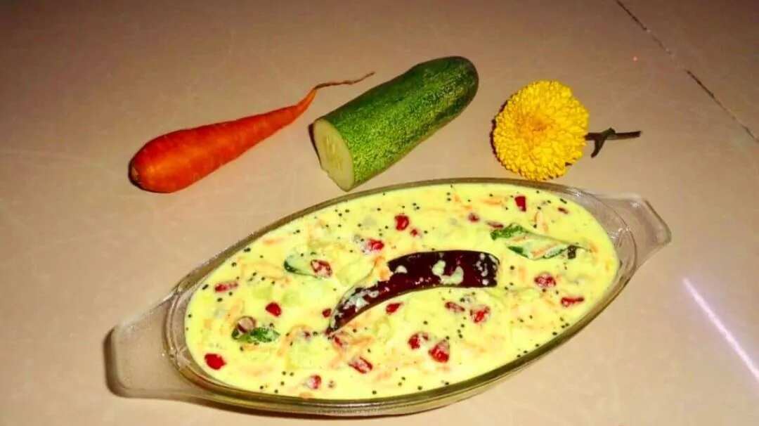 Tricolour kichadi (Kerala's popular side dish)