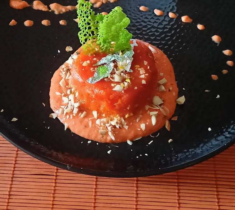 Steamed Carrot Fudge with Carrot Phirni