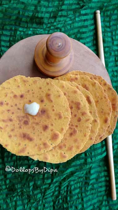 Khakhra ( from leftover mung dal )