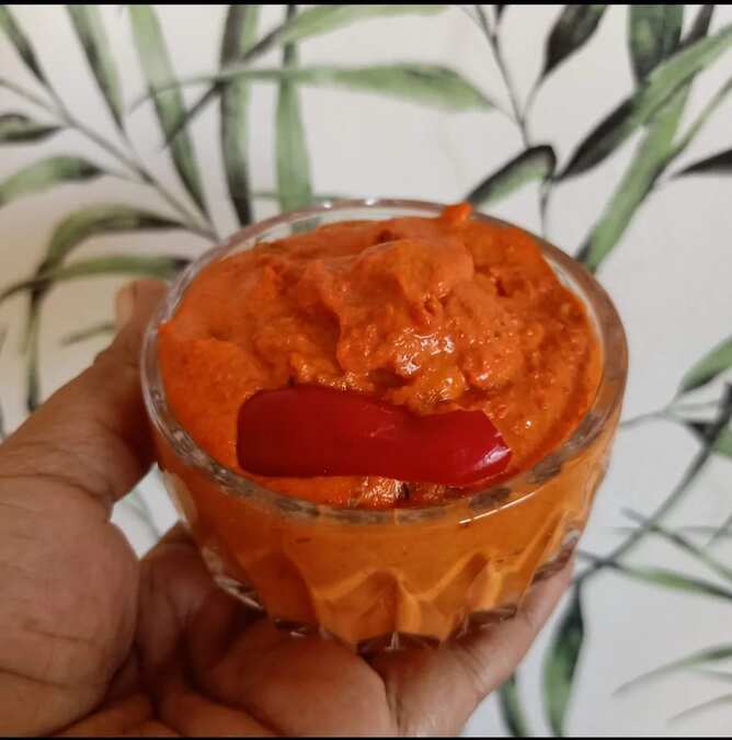 Ripe ree chilly chutney andhra style