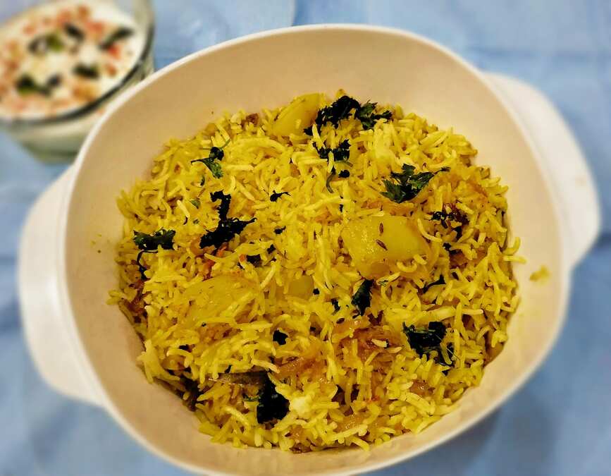 Potato biryani