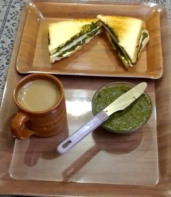  Spinach cheese sandwich