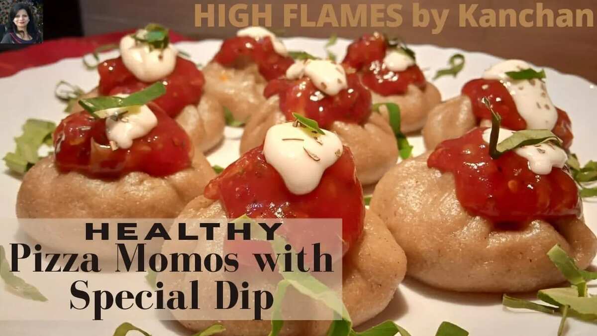 Healthy Pizza Momos with Special Dip 
