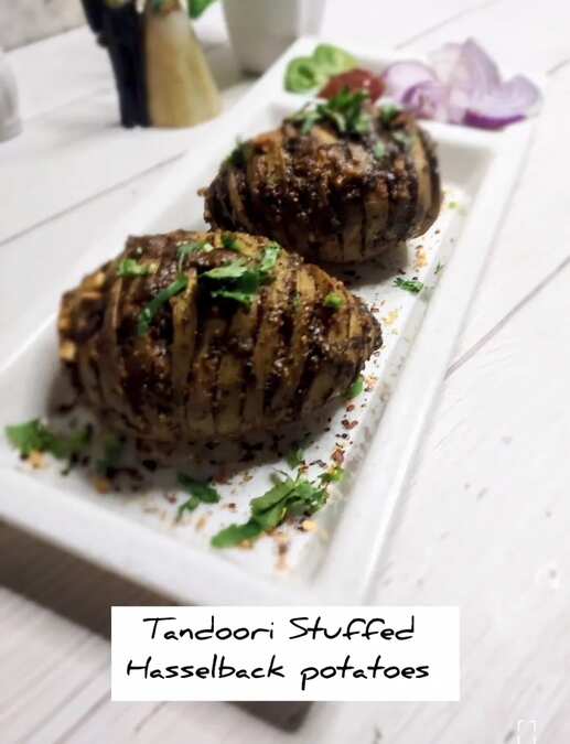Stuffed capsicum with gram flour & soya granules