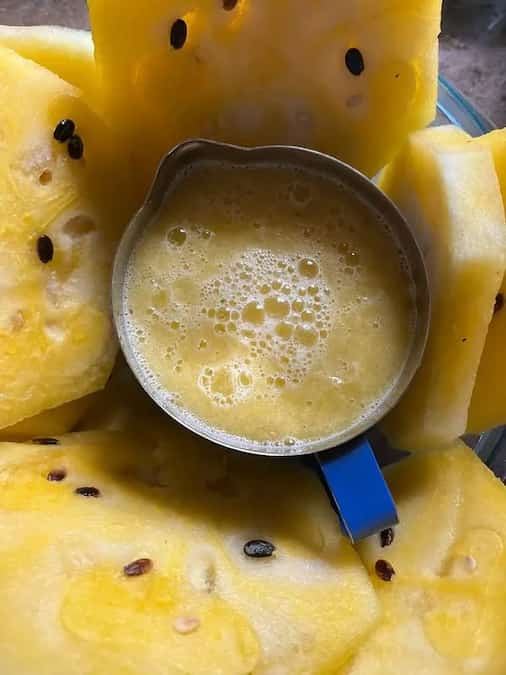 Yellow watermelon juice