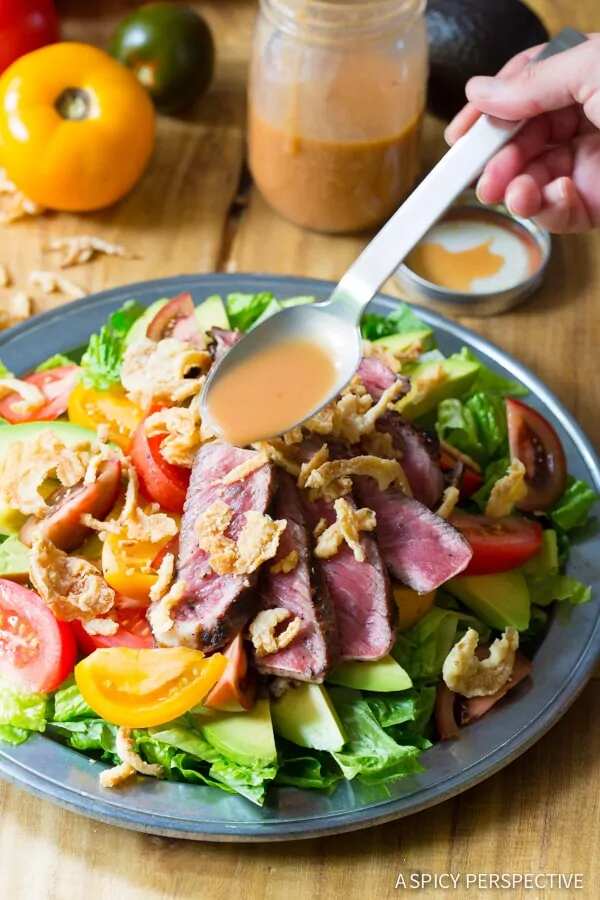 How to make Steak Salad With A1 Vinaigrette Recipe