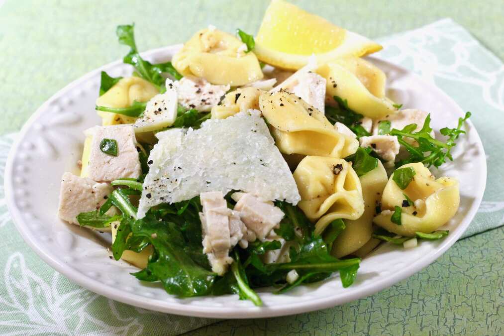 Tortellini, Chicken, And Arugula Salad For Two