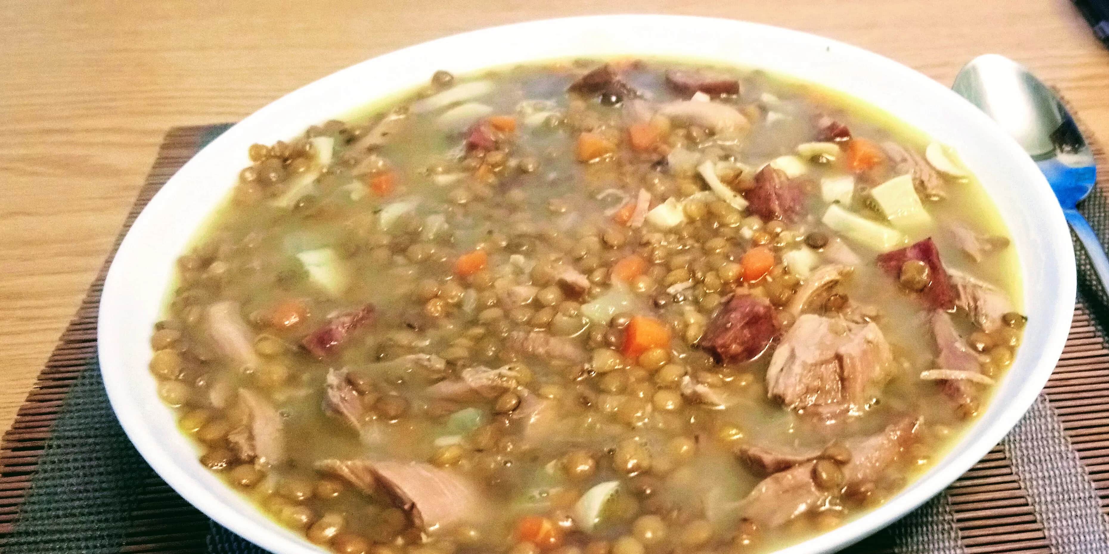How to make Andouille, Mushroom, And Lentil Soup Recipe