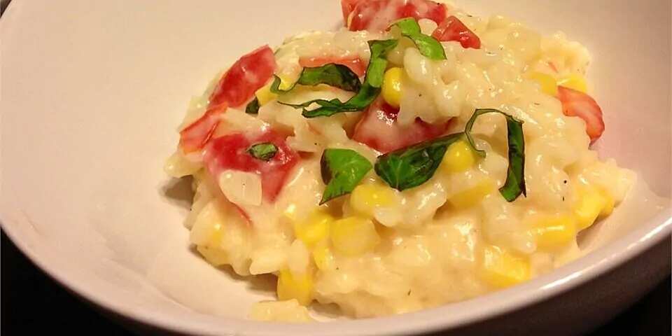 Risotto With Tomato, Corn And Basil
