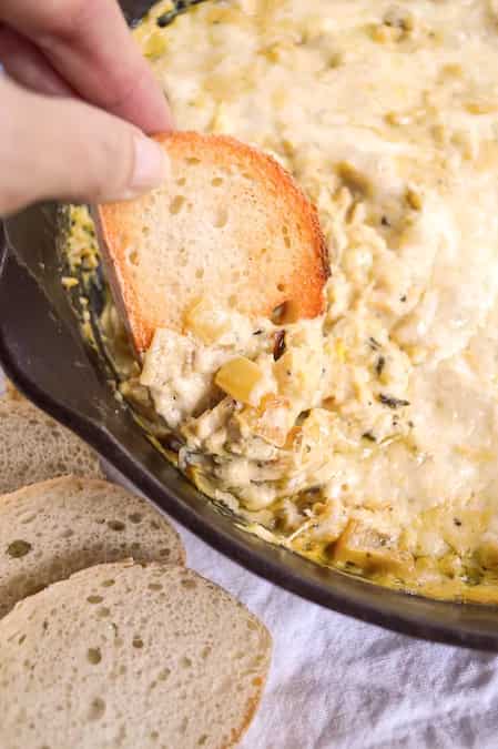 Cheesy Chicken Artichoke Skillet Dip