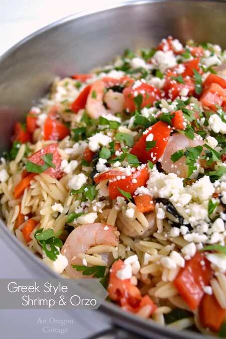 Greek Style Shrimp and Orzo