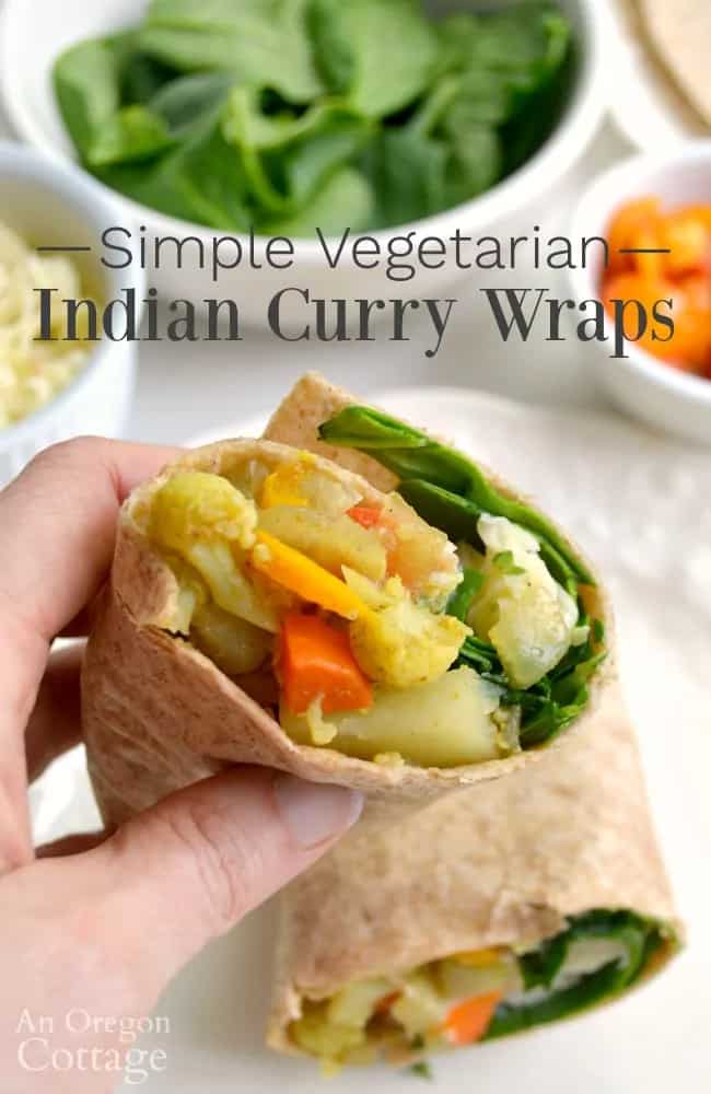 How to make Vegetarian Indian Sub Jee Curry Wraps Recipe