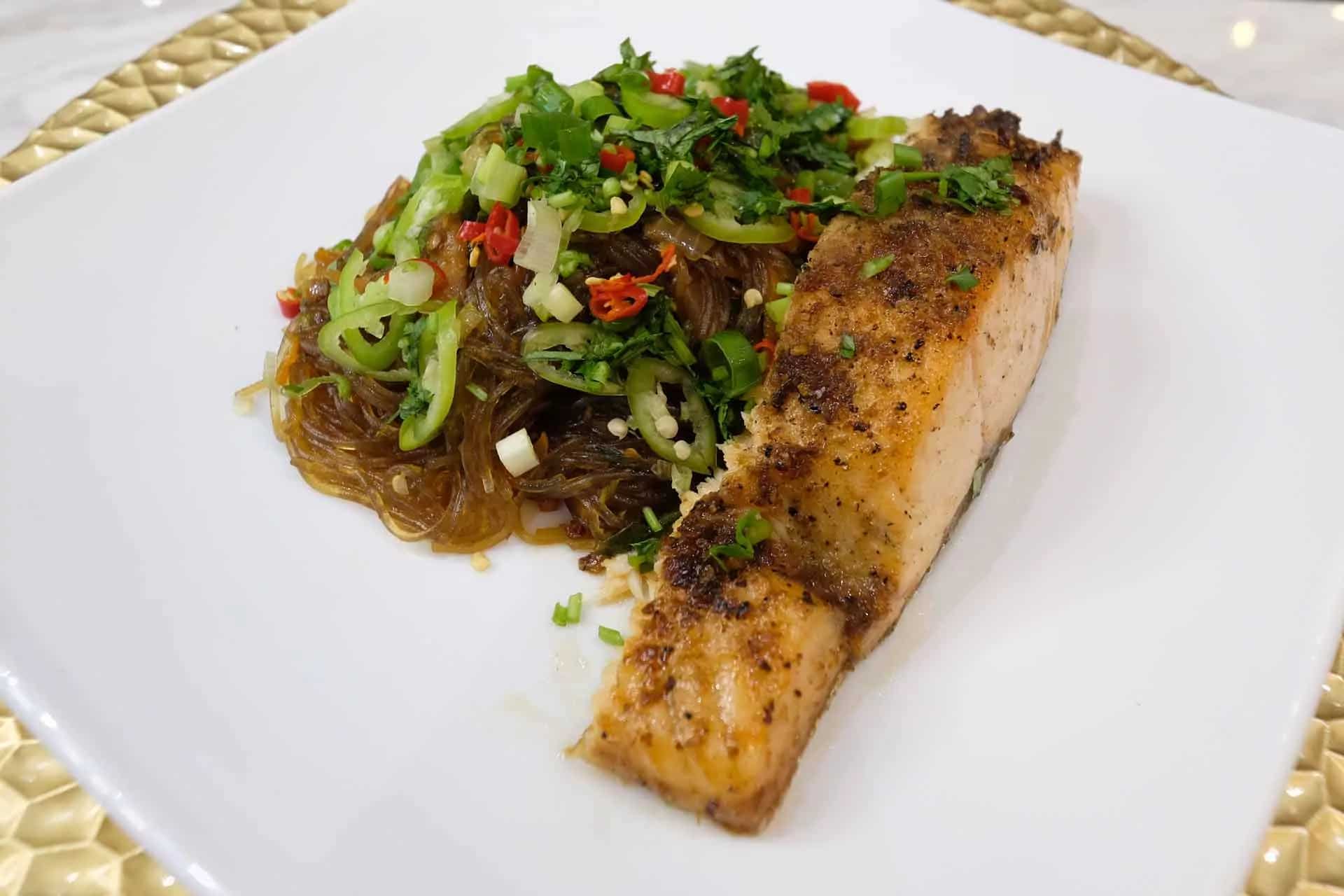 How to make Salmon Glass Noodles Recipe