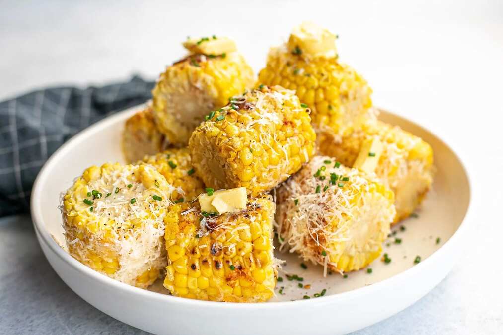 5 Minute Microwave Parmesan Corn On Cob