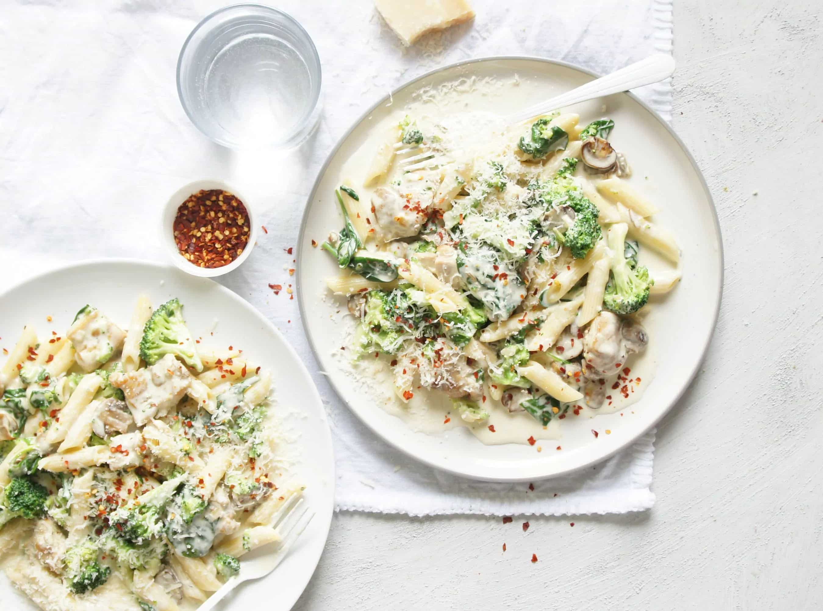 How to make Penne With Chicken Mushroom And Broccoli Cream Sauce Recipe