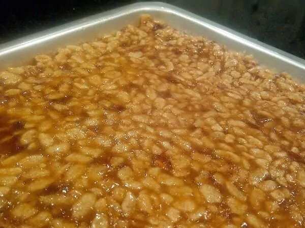 Date Sticky Rice How to make Date And Rice Bubble Slice Recipe