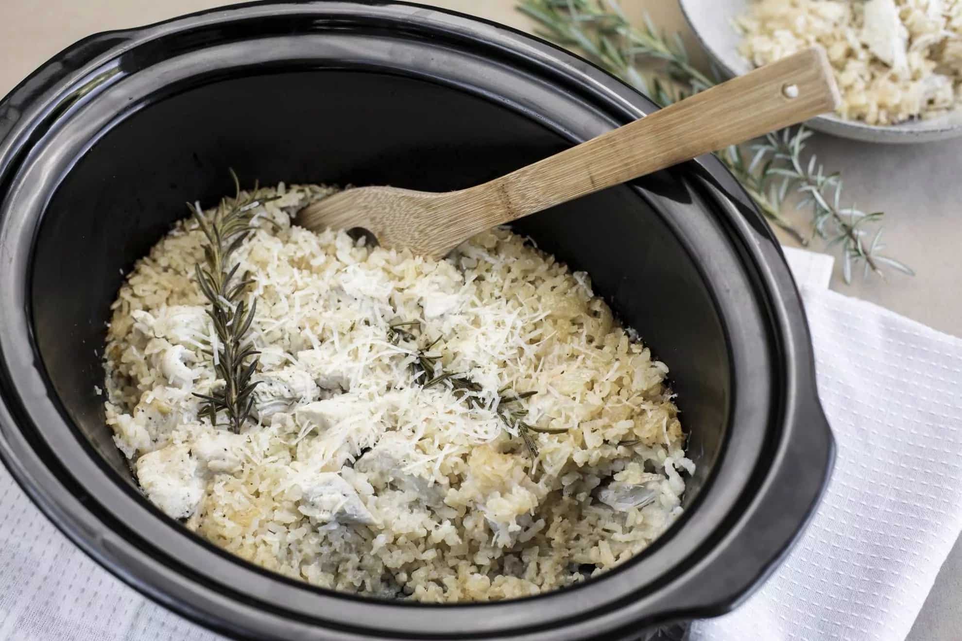 How to make Slow Cooker Chicken Risotto Recipe