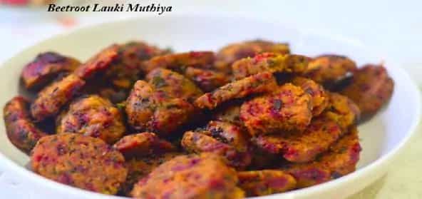 How to make Beetroot Lauki Muthia Recipe