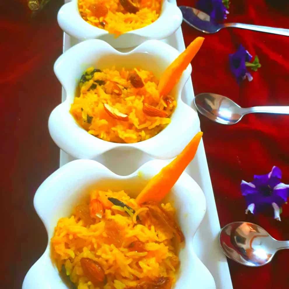 How to make Aamras Zarda Pulao Recipe
