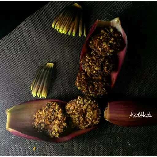 How to make Banana Blossomraw Banana Patties Recipe