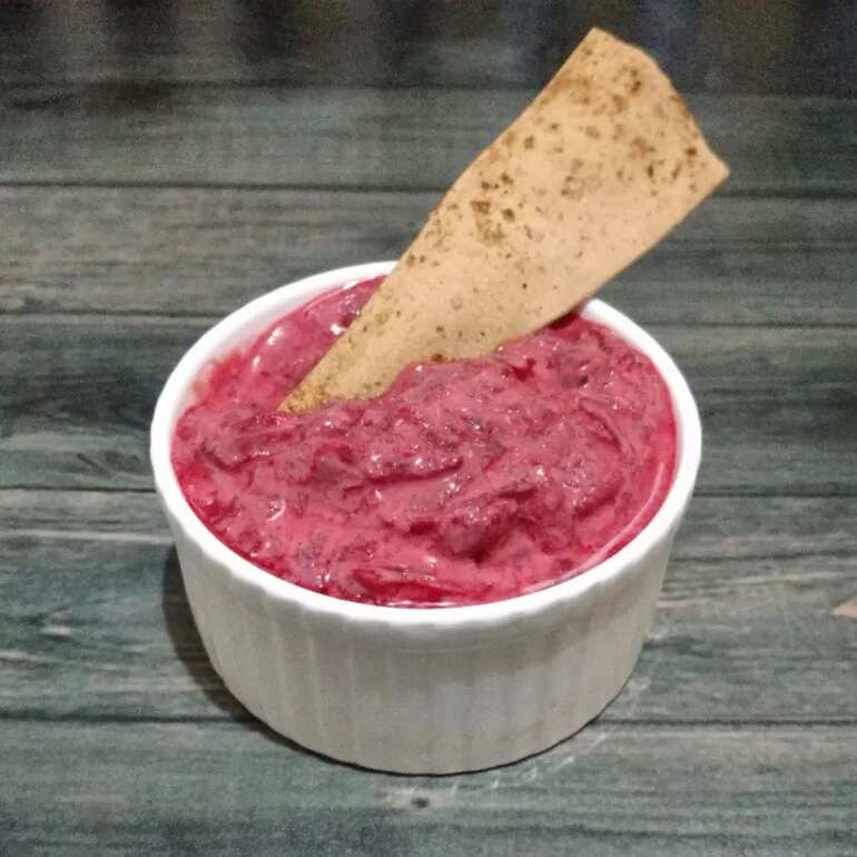 How to make Beetroot Yogurt Dip Or Beetroot Tzatziki Recipe