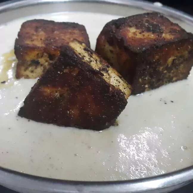 Blackened Paneer With Corn Curry