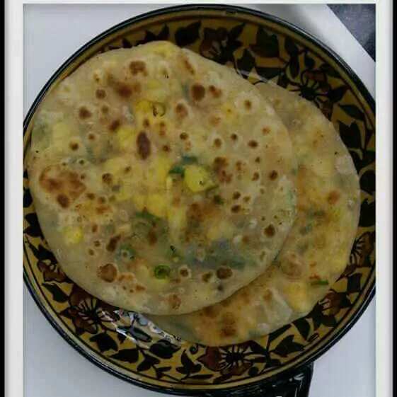 Corn & Spring Onion Parathas