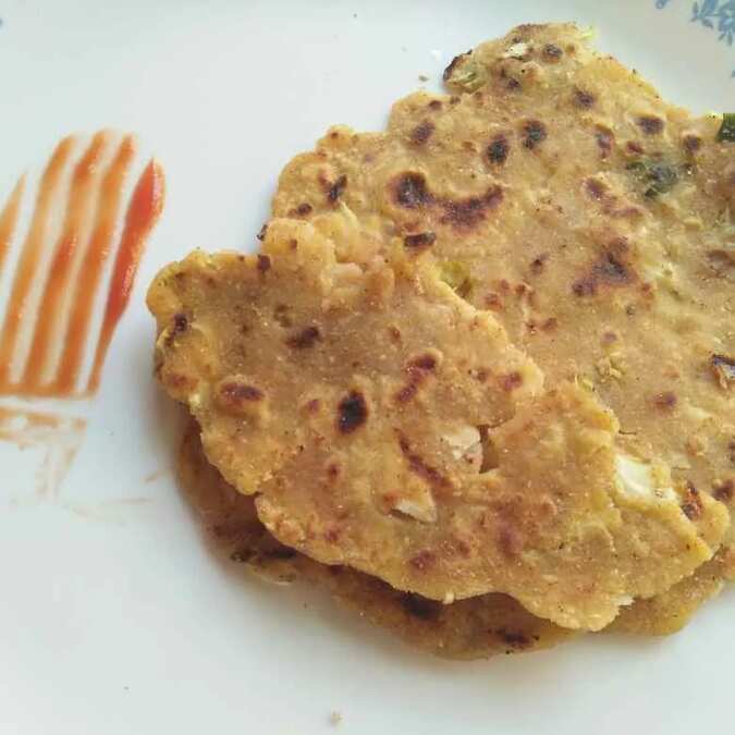 Cornmeal And Whole Wheat Cabbage Parantha