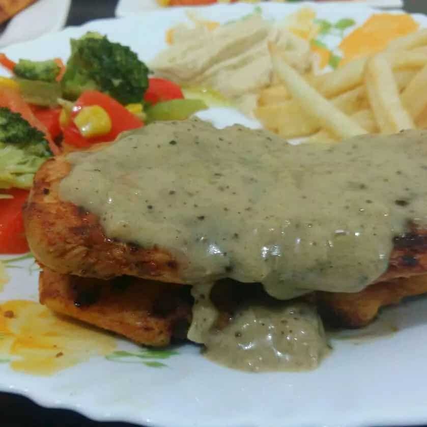 How to make Grilled Chicken Steak With Pepper Sauce Recipe