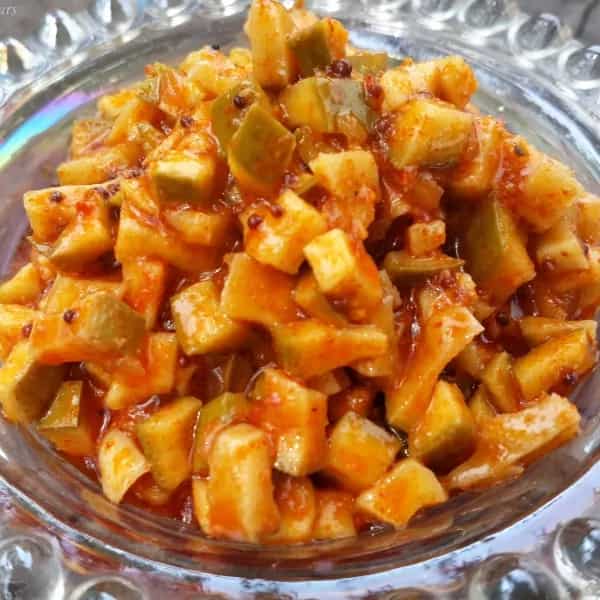 How to make Instant Mango Pickle\ Keethu Manga Urugai Recipe
