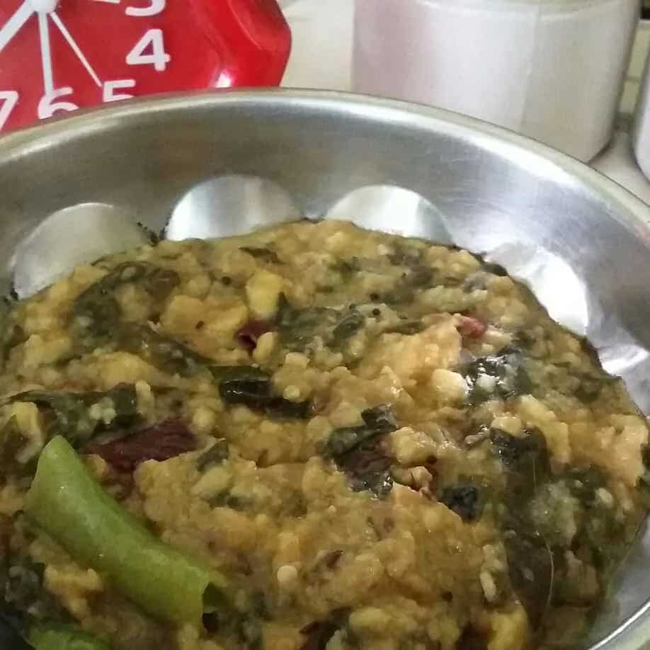 How to make Kandaa Bachali Koora (yam And Basella Curry) Recipe