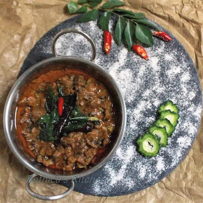 How to make Kerala Pavakka Theeyal Recipe