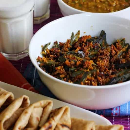 How to make Maharashtrian Style Stuffed Okra/lady Finger Recipe