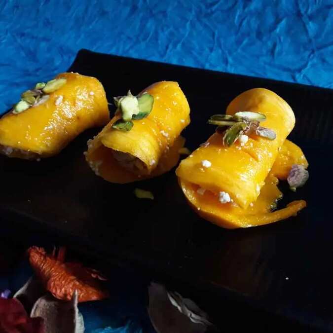 Mango Chhena Rolls