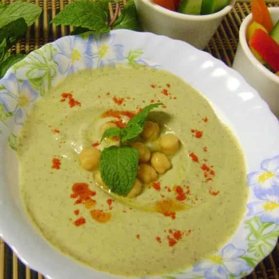 How to make Mint Hummus (middle Eastern) Recipe