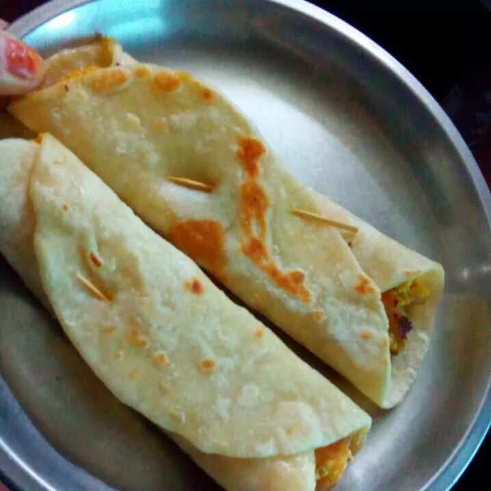How to make Paneer Bhurji Frankie Recipe