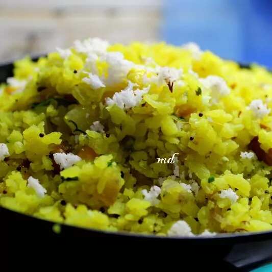 Poha with sweet corn
