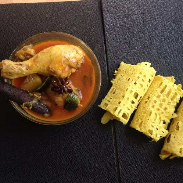 How to make Roti Jala With Malaysian Chicken Curry Recipe